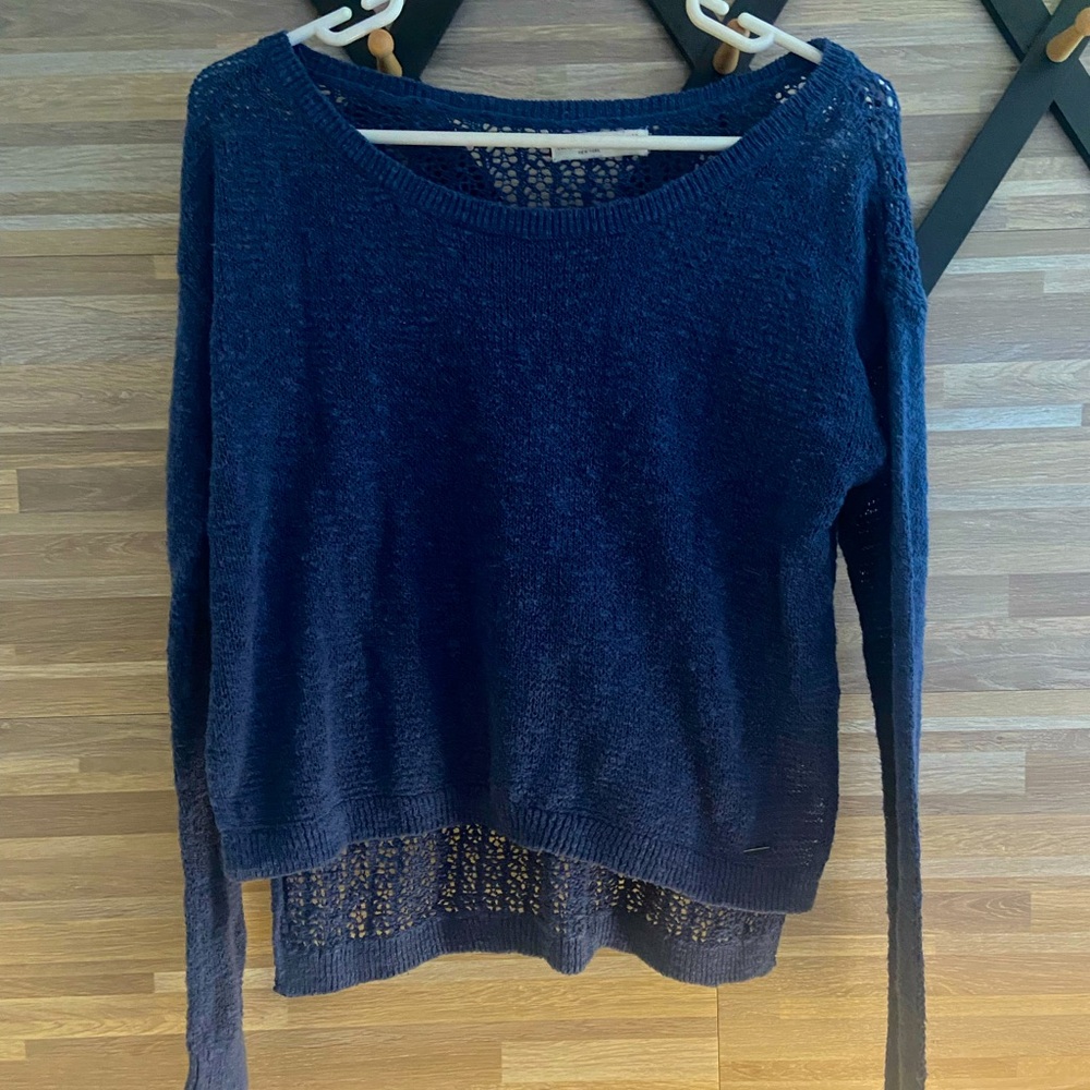 Abercrombie & Fitch Blue High-Low Sweater